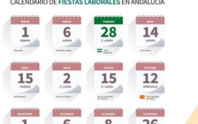 Calendario de fiestas laborales en Andalucía 2022