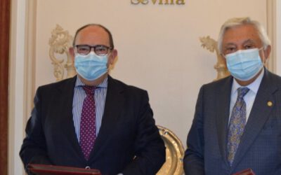 Firma de acuerdo de colaboración entre la Cámara de Comercio y la Confederación Provincial de Comercio, Servicios y Autónomos de Sevilla (APROCOM) para apoyar a las empresas del sector comercial y de servicios de Sevilla con programas específicos