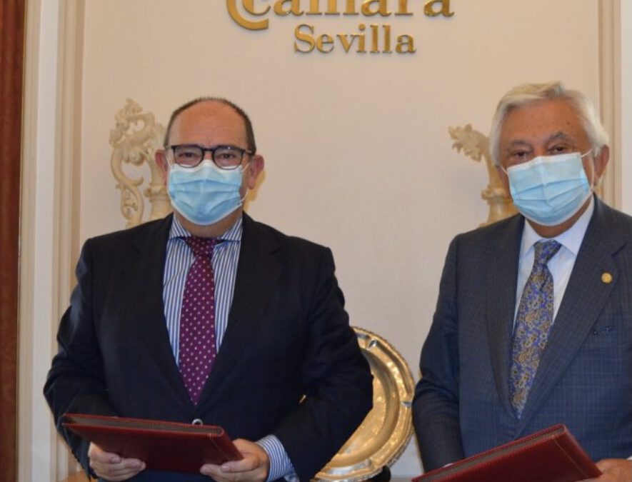 Firma de acuerdo de colaboración entre la Cámara de Comercio y la Confederación Provincial de Comercio, Servicios y Autónomos de Sevilla (APROCOM) para apoyar a las empresas del sector comercial y de servicios de Sevilla con programas específicos