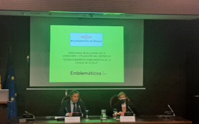 Presentación en la Cámara de Comercio del distintivo Establecimientos Emblemáticos 2020 del Ayuntamiento de Sevilla