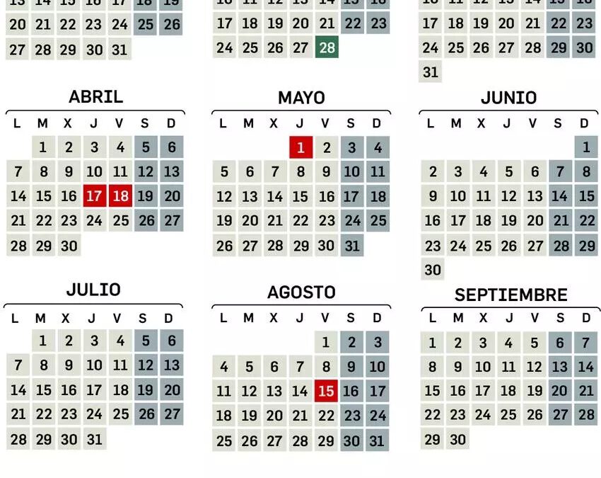 Calendario laboral de Andalucía 2025: días festivos y puentes