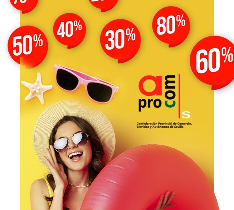 Aprocom ha realizado hoy la primera de sus acciones de promoción del comercio de cara a las rebajas y vacaciones de verano.