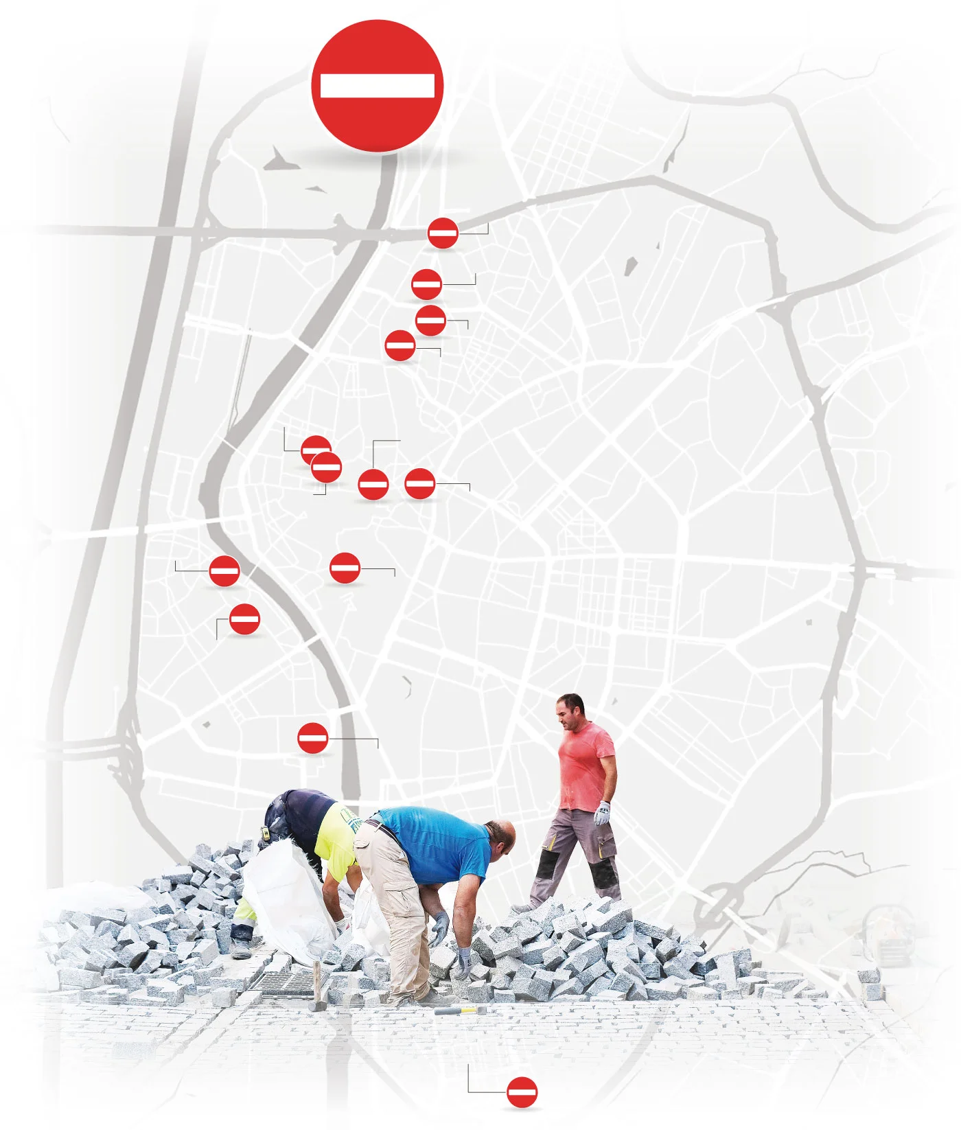 Así queda el mapa de los cortes de tráfico para este verano en Sevilla