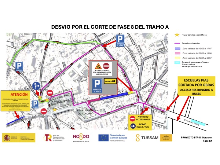 Estado actual de las obras del TRANVIBUS (BTR) en el centro